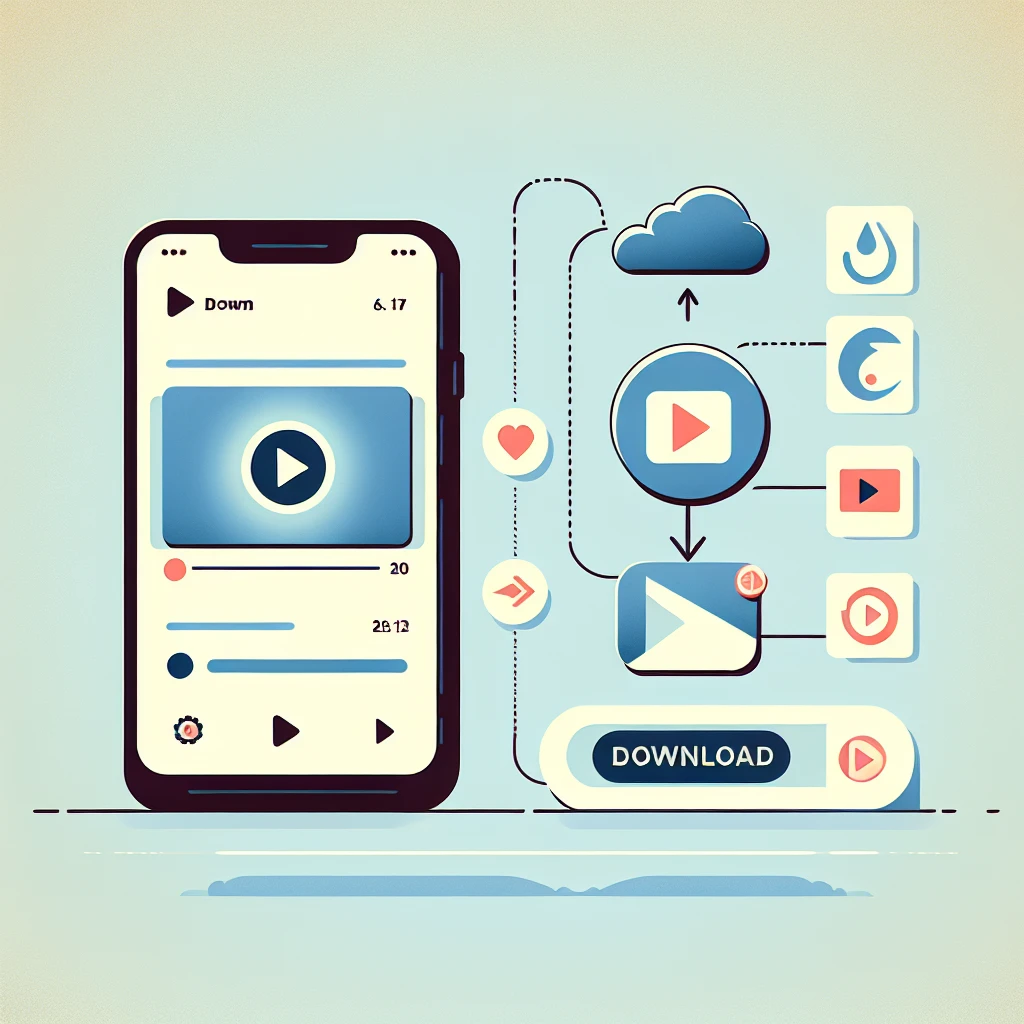 "Step-by-step guide on how to download TikTok videos, featuring a smartphone screen displaying the TikTok app interface with a downloadable video tutorial for beginners."